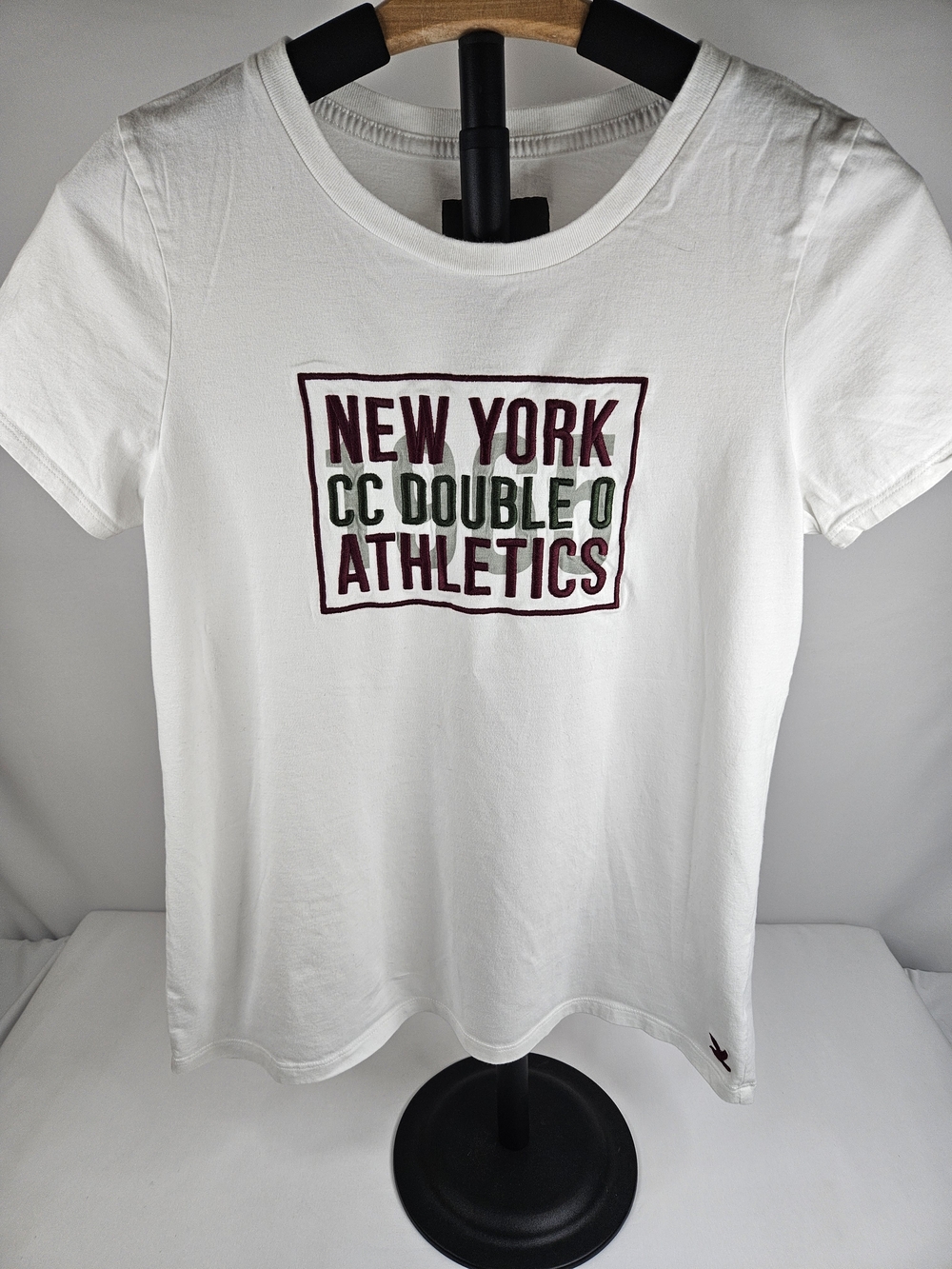 White 'New York CC Double 0 Athletics' Short Sleeve Tee